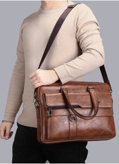 Jeep Men's Fashion Crossbody Briefcase - Fashion Horizontal Business Shoulder Bag, Durable Design Laptop Messenger Bag Khaki  - Image 5