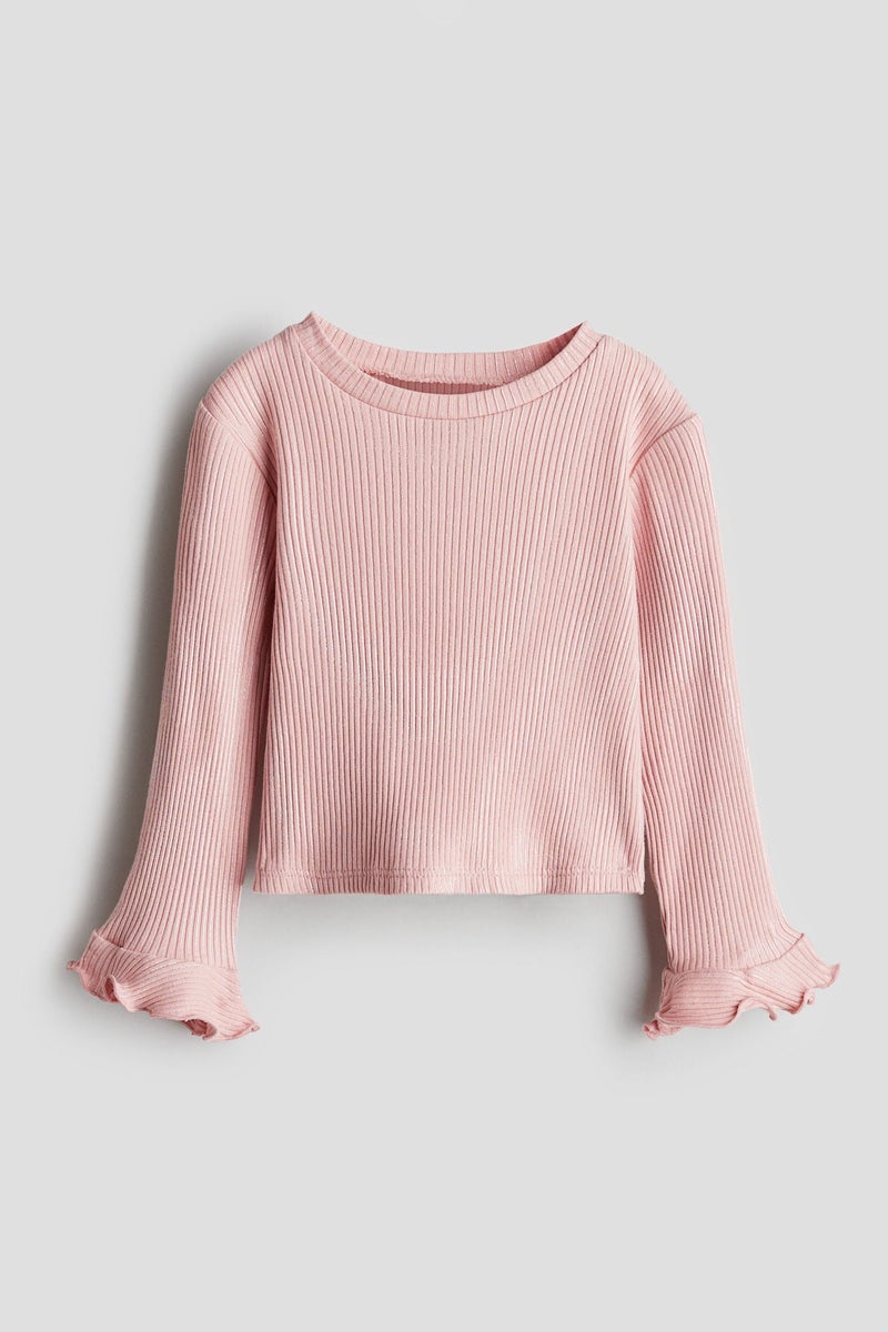 H&M Flare-Sleeve Jersey Top - Image 1