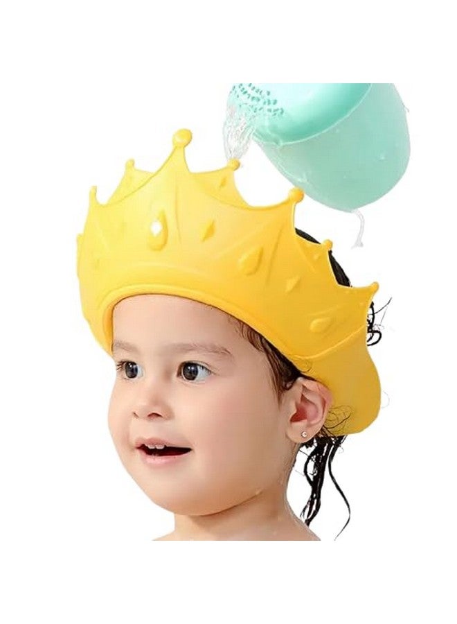 LEKORED Baby Bath Shower Cap, Shower Cap for Kids 0-9 Years, Adjustable Silicone Crown with Eye & Ear Protection, Waterproof Bathing Hat for Washing Hair Multi-Color - Image 1