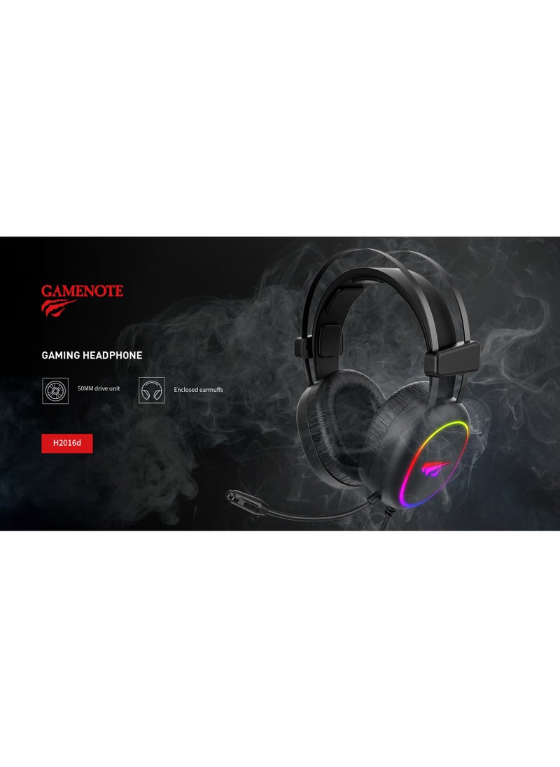 havit - H2016D Wired Gaming Headset for PC & Laptop – Surround Stereo Sound, Noise Cancelling Microphone, LED Lights, Over-Ear Comfortable Design, High Audio Quality for Gaming, Streaming & Online Communication - Image 1