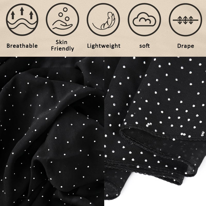 Ladiery Shawls and Wraps for Evening Dresses, Sparkly Chiffon Wedding Guest Shawl for Women Formal Party Summer Event Wrap - Image 4