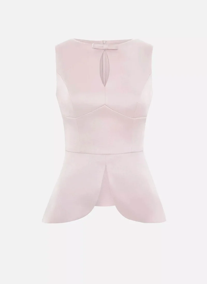 Lichi Fitted complex-cut top with a peplum