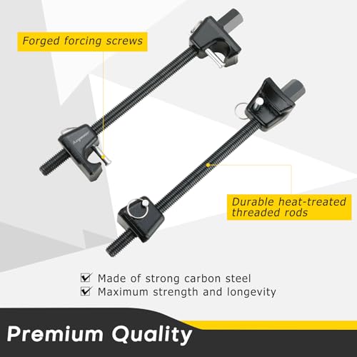 Acymner Macpherson Strut Spring Compressor Tool Kit | Universal Coil Spring Compressor Tool, 1/2" Square Drive Heavy Duty Strut Compressor for Car Truck Motorcycle,with Detent Pins,Set of 2,300mm - Image 3
