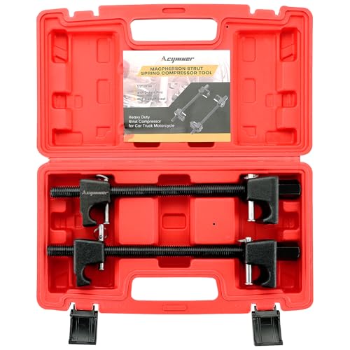 Acymner Macpherson Strut Spring Compressor Tool Kit | Universal Coil Spring Compressor Tool, 1/2" Square Drive Heavy Duty Strut Compressor for Car Truck Motorcycle,with Detent Pins,Set of 2,300mm - Image 1
