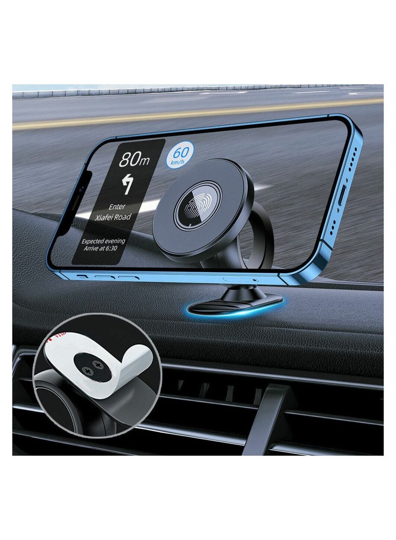 HEXABEX حامل مغناطيسي للسيارة، حامل مغناطيسي عالمي دوار للهاتف المحمول للسيارة، أسود - Image 2