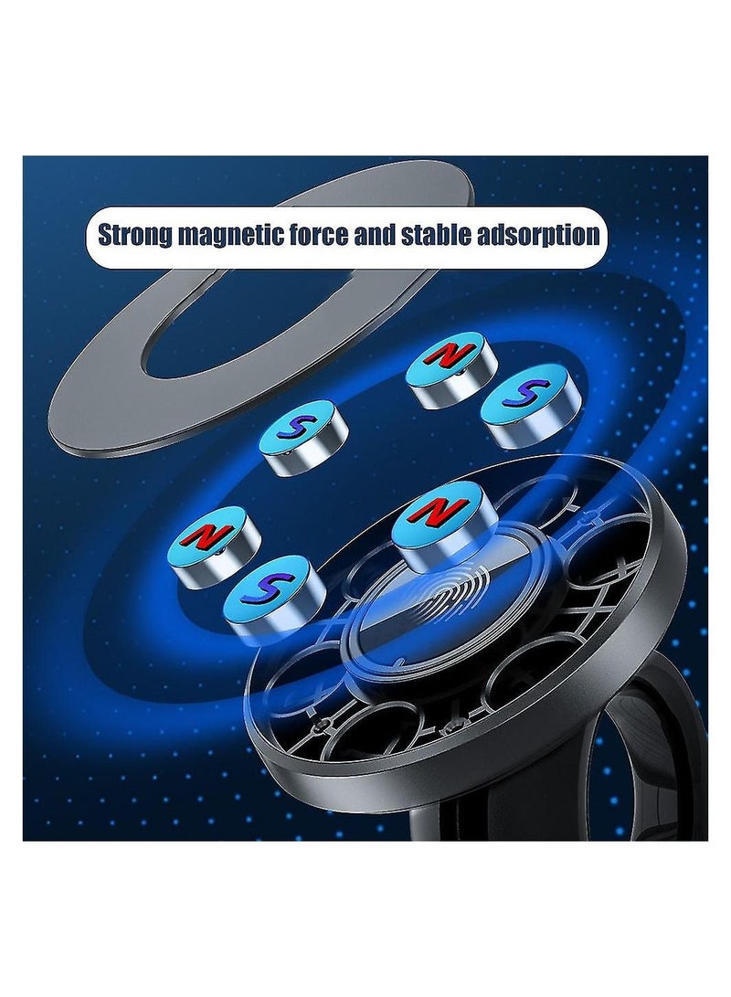 HEXABEX حامل مغناطيسي للسيارة، حامل مغناطيسي عالمي دوار للهاتف المحمول للسيارة، أسود - Image 5