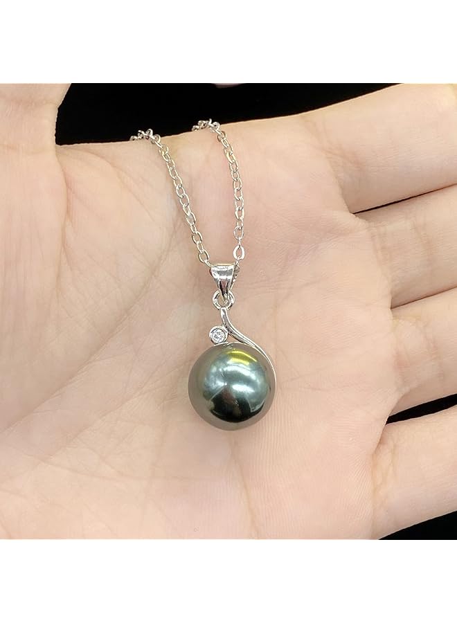 إيروريكس قلادة من اللؤلؤة المفردة للنساء قلادة من اللؤلؤ الأبيض المتدلي | قلادة أنيقة بسلسلة قابلة للتعديل | قلادة من اللؤلؤ المطلي بالفضة عيار 18 قيراطًا للنساء - Image 3