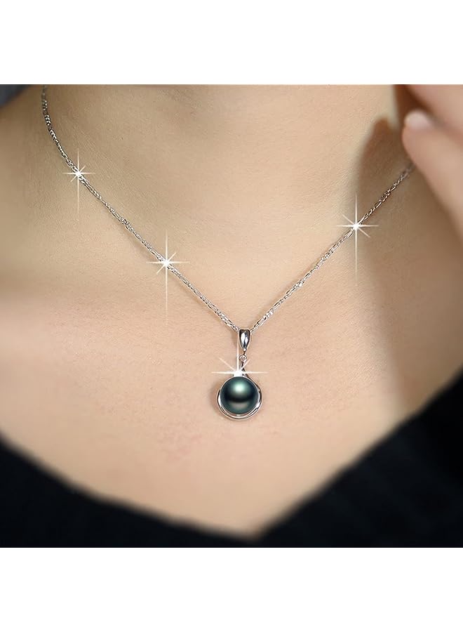 إيروريكس قلادة من اللؤلؤة المفردة للنساء قلادة من اللؤلؤ الأبيض المتدلي | قلادة أنيقة بسلسلة قابلة للتعديل | قلادة من اللؤلؤ المطلي بالفضة عيار 18 قيراطًا للنساء - Image 4