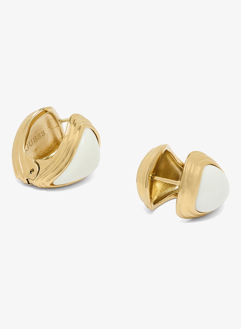 GUESS Logo 23Mm Polished Resin Huggies - Image 2
