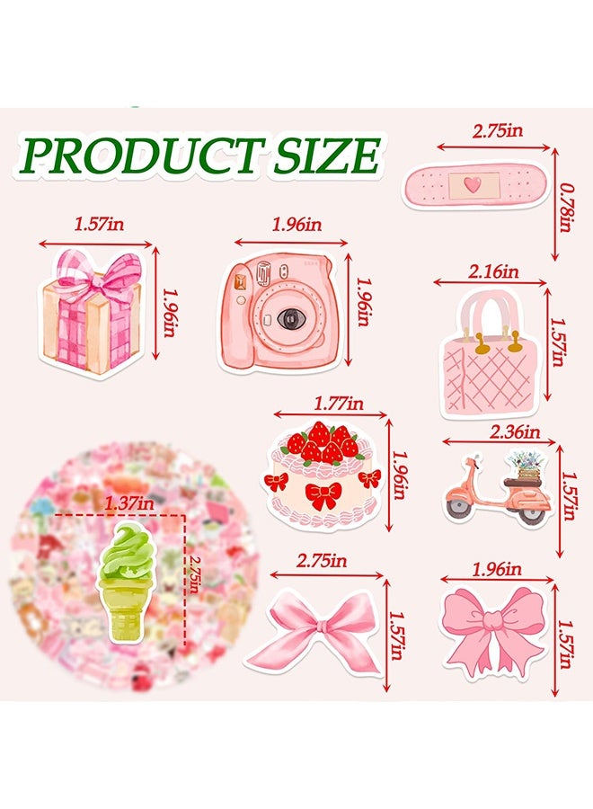 إم إكس إن ١٠٠ قطعة من ملصقات سلسلة اللون الوردي اللطيف، ملصقات جميلة بنقوش كرتونية وردية، ملصقات متعددة الوظائف مقاومة للخدش لتزيين الهواتف والسيارات وألواح التزلج والزجاجات وأجهزة الكمبيوتر المحمولة وحافظات الهواتف وتزيين الحرم الجامعي. - Image 2