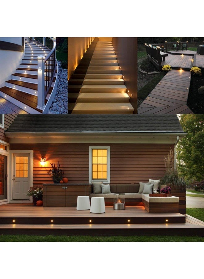 Cimkiz Led Deck Lights Kit 12V Low Voltage Waterproof Ip67 Warm White Recessed Deck Lighting In Ground Light For Step Stair Garden Patio Wood Floor Outdoor Landscape Accent Lights Fixtures Pack Of 10 - Image 4