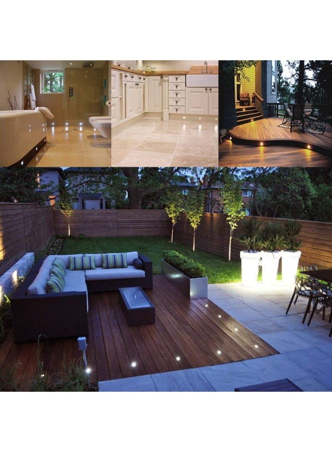 Cimkiz Led Deck Lights Kit 12V Low Voltage Waterproof Ip67 Warm White Recessed Deck Lighting In Ground Light For Step Stair Garden Patio Wood Floor Outdoor Landscape Accent Lights Fixtures Pack Of 10 - Image 5