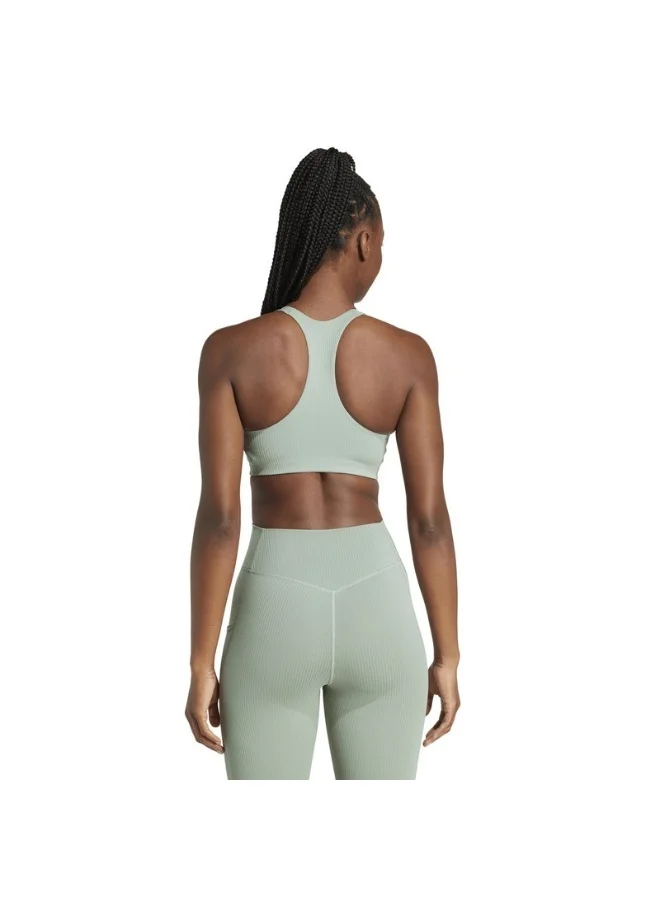 adidas Originals adidas PWI RIB MS Green Training BRA for Women - 2XSB