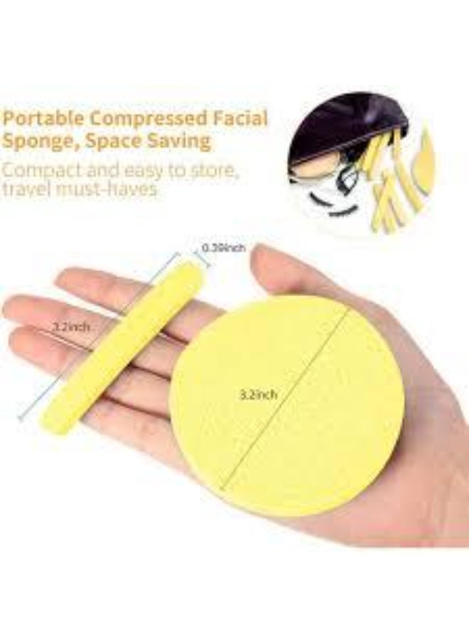 إسفنجة تنظيف الوجه المضغوطة القابلة للتمدد، عبوة من 12 قطعة - Image 3