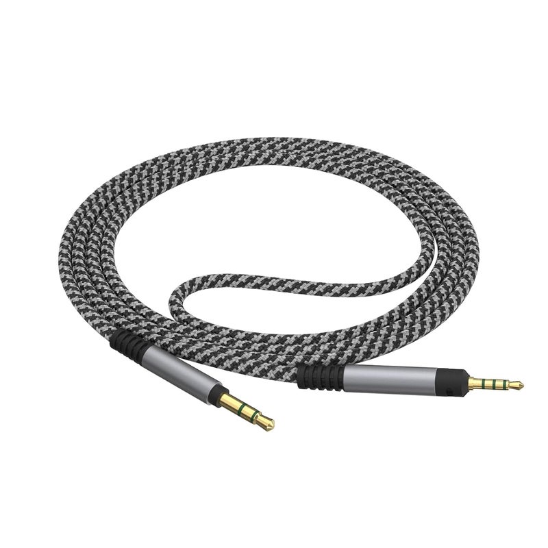 جيكريا كابل صوتي من متوافق مع سماعات Sennheiser HD 620S/599/599SE/598/598SE/598SR/560S/400PRO/579/569/550/505، كابل بديل مصنوع من النايلون الملتوي بقطر 3.5 مم إلى 2.5 مم (طول 10 أقدام / 3 أمتار). - Image 2
