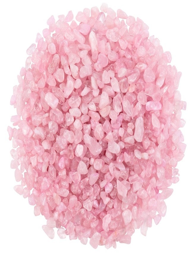 Twdrer 2lb/950g Small Natural Clear Rose Pink Tumbled Chips Crushed Stone Irregular Shaped Quartz Rock Healing Reiki Crystal Gemstone for Jewelry Making Garden Aquarium Vase Plant Decoration(Pink) - Image 1
