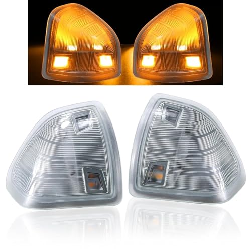 MINETPS 68302828AA 2Pcs LED Side Mirror Turn Signal Light Left Driver and Right Passenger Side Lamps Fit for Dodge Ram 1500 2500 3500 4500 5500 2010-2018 Replace 68302829AA (Clear Cover Lens) - Image 1