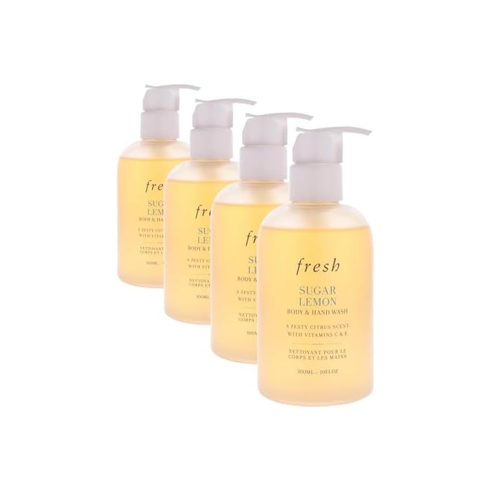 Fresh Body and Hand Wash - Sugar Lemon for Women - 10 oz Body Wash (Pack of 4)