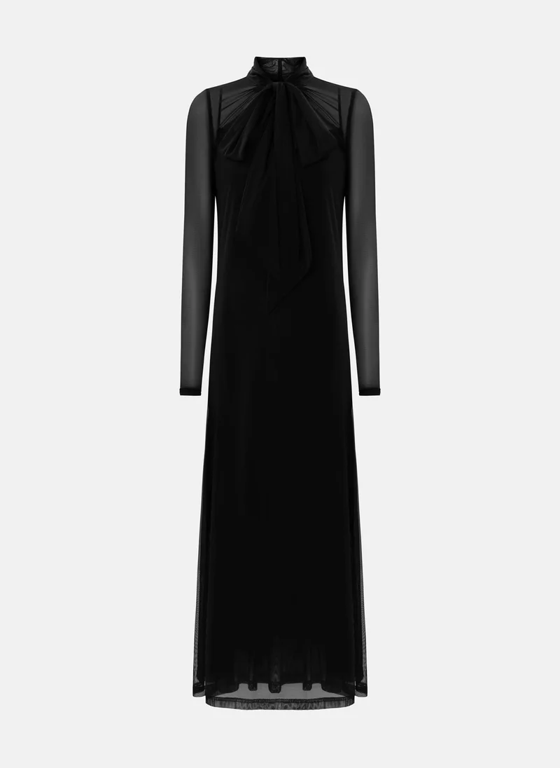 Lichi Semi-transparent midi dress with lace detailing