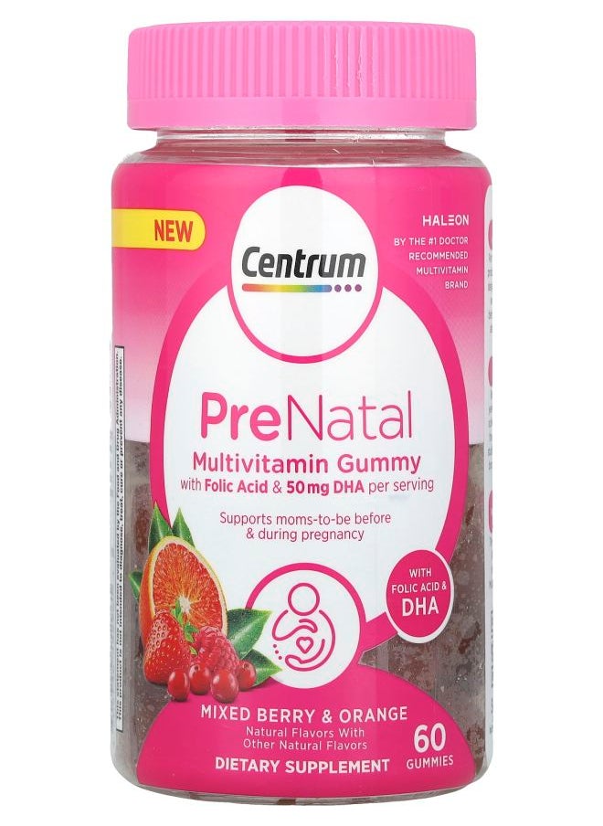 Centrum Men PreNatal Multivitamin Gummy Mixed Berry & Orange 60 Gummies 