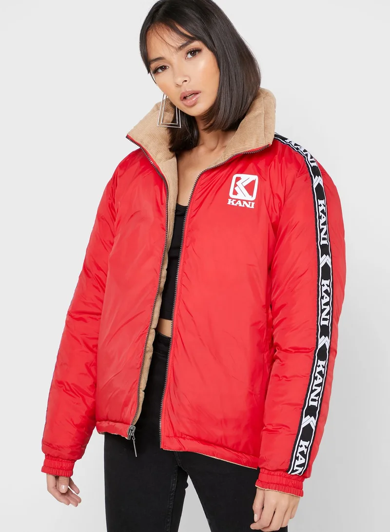 Karl Kani Retro Reversible Cord Puffer Jacket