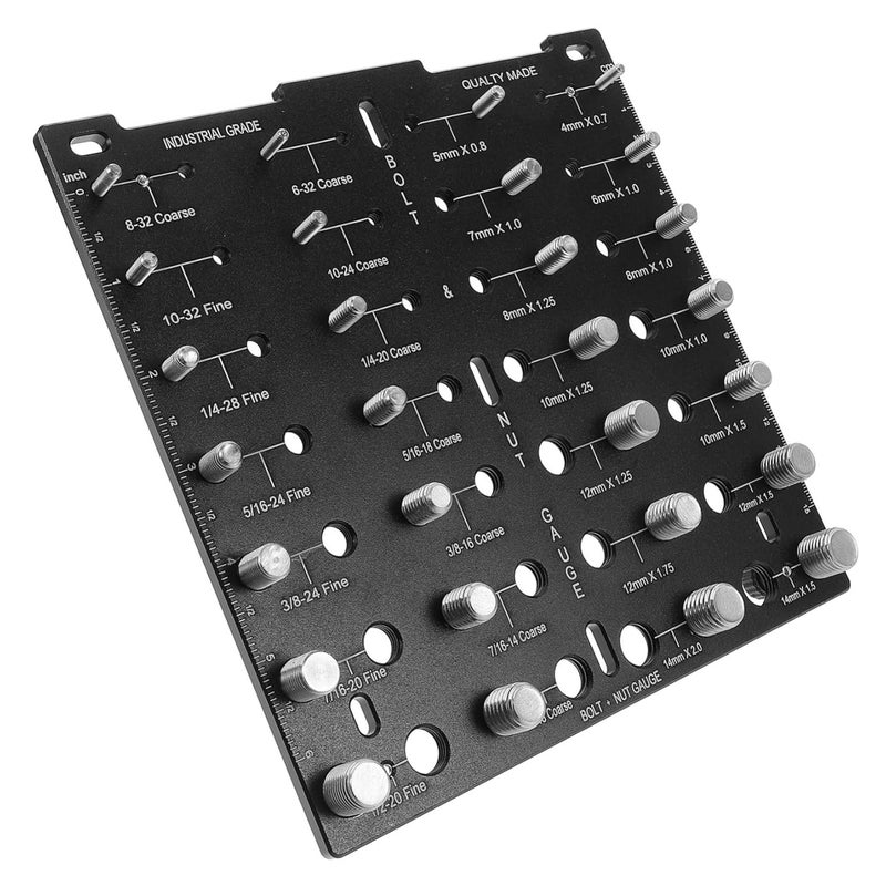 أداة قياس خيط البرغي والصامولة - محدد الحجم بالبوصة والمتر - Image 2