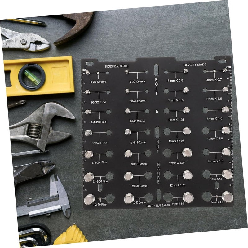 أداة قياس خيط البرغي والصامولة - محدد الحجم بالبوصة والمتر - Image 4