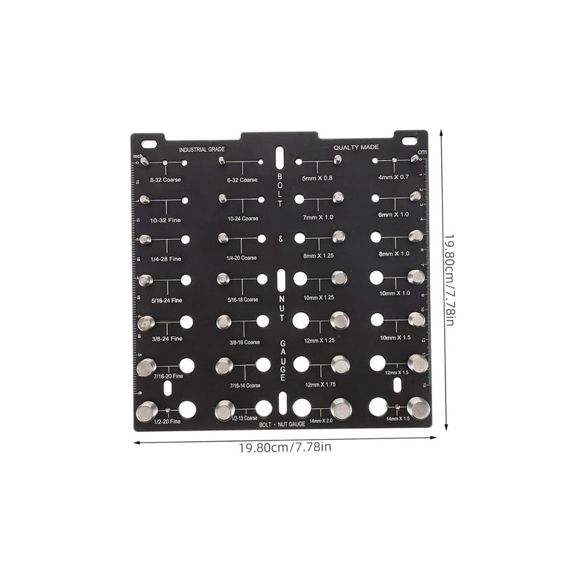 أداة قياس خيط البرغي والصامولة - محدد الحجم بالبوصة والمتر - Image 3