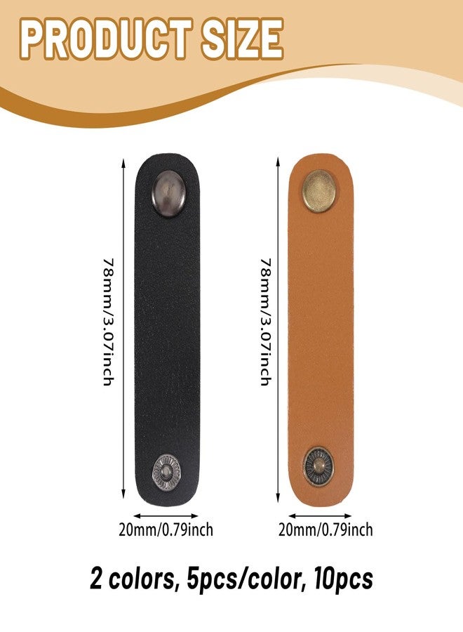beinkmake 10Pcs Leather Scarf Clasp Clips Silk Scarf Buckle Fashion Buckle Ring Clasp Holder Clothing Accessories for Decor Tie Ribbon Neckerchief Shawl - Image 2