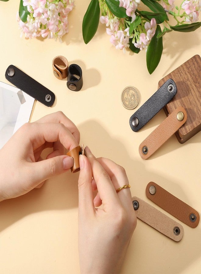 beinkmake 10Pcs Leather Scarf Clasp Clips Silk Scarf Buckle Fashion Buckle Ring Clasp Holder Clothing Accessories for Decor Tie Ribbon Neckerchief Shawl - Image 3