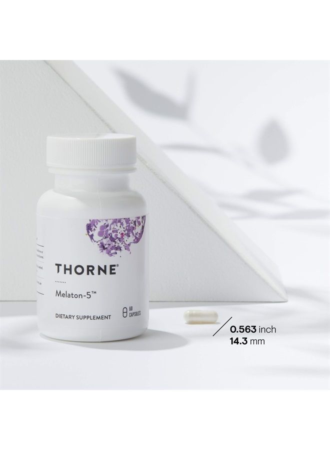 Thorne Research ثورن ميلاتون-5-5 ملغ ميلاتونين - يدعم إيقاعات الساعة البيولوجية، نوم هادئ، واسترخاء - خالي من الغلوتين، خالي من الصويا، خالي من الألبان - 60 كبسولة - Image 1