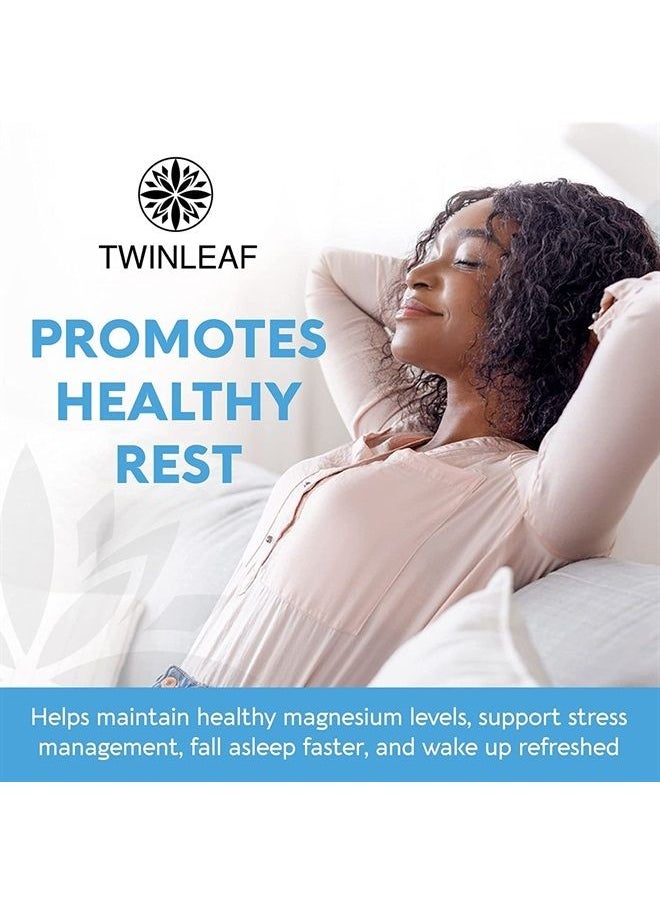 TWINLEAF - Magnesium Brain Booster Made in USA - Supports Brain Health & Function as Natural Calm, Relax Aid - Nootropic Magnesium Memory, Concentration & Focus Pills That Promote Better Rest - Image 1