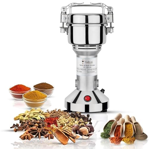 Vishvas Smallest Masala Grinding Machine for Home Use, 100gm Capacity, Portable Indian Spice Grinder, 700W Motor, Adjustable Coarseness, Stainless Steel Blades, Ergonomic Design - Image 1