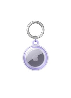 Applicable To Apple Airtag Anti-lost Protective Case Tracker Half Pack Anti-fall Anti-scratch Protective Case Positioning For The Elderly And Children-Color:Half Pack Violet (including Hardware Packaging)-Applicable Model:airtag