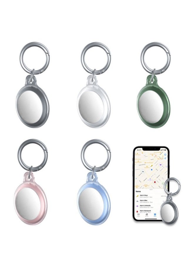 Generic - Applicable To Apple Airtag Anti-lost Protective Case Tracker Half Pack Anti-fall Anti-scratch Protective Case Positioning For The Elderly And Children-Color:Half Pack Violet (including Hardware Packaging)-Applicable Model:airtag - Image 1