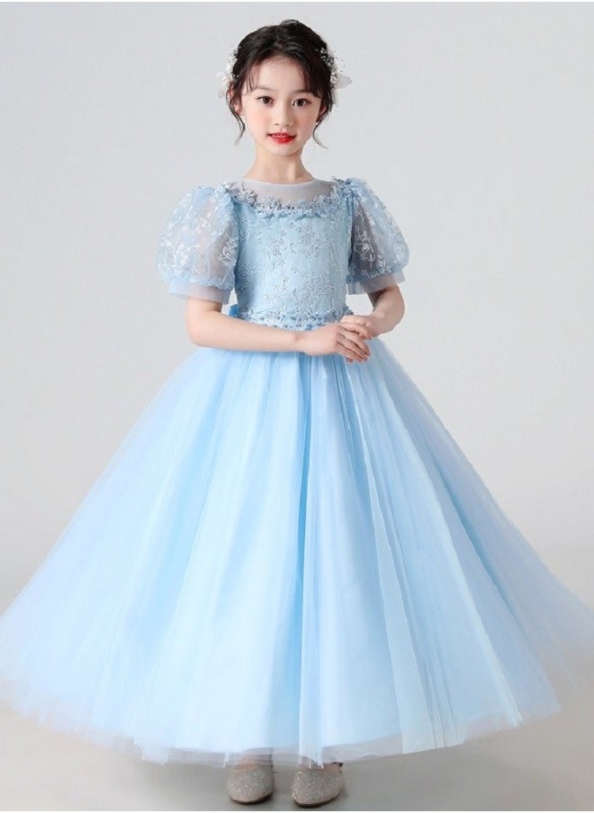 Best Gift Fashion - Girls Dress For Wedding Evening Party Blue Color - Image 1