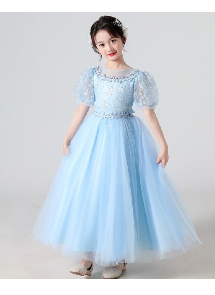 Best Gift Fashion - Girls Dress For Wedding Evening Party Blue Color - Image 1