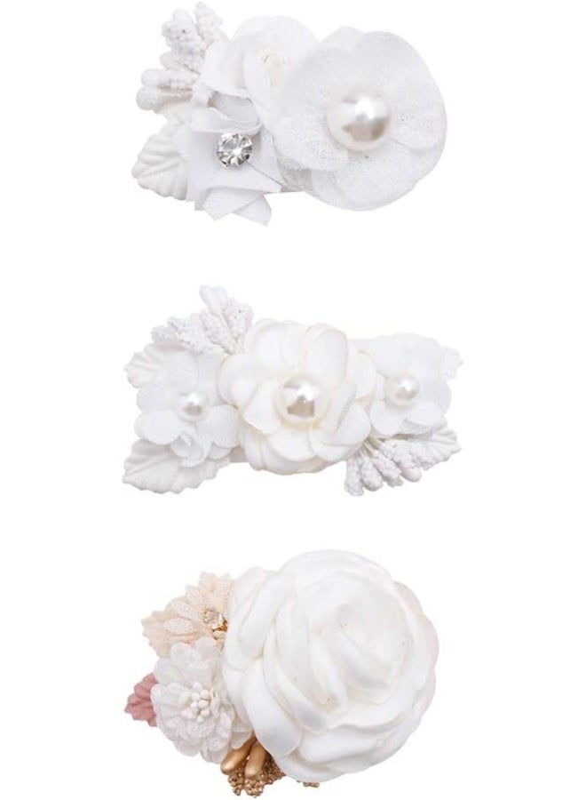 mligril Baby Girls Flower Hair Clips 3pcs Hair Bows Alligator Barrettes for Infant Toddler - Image 1