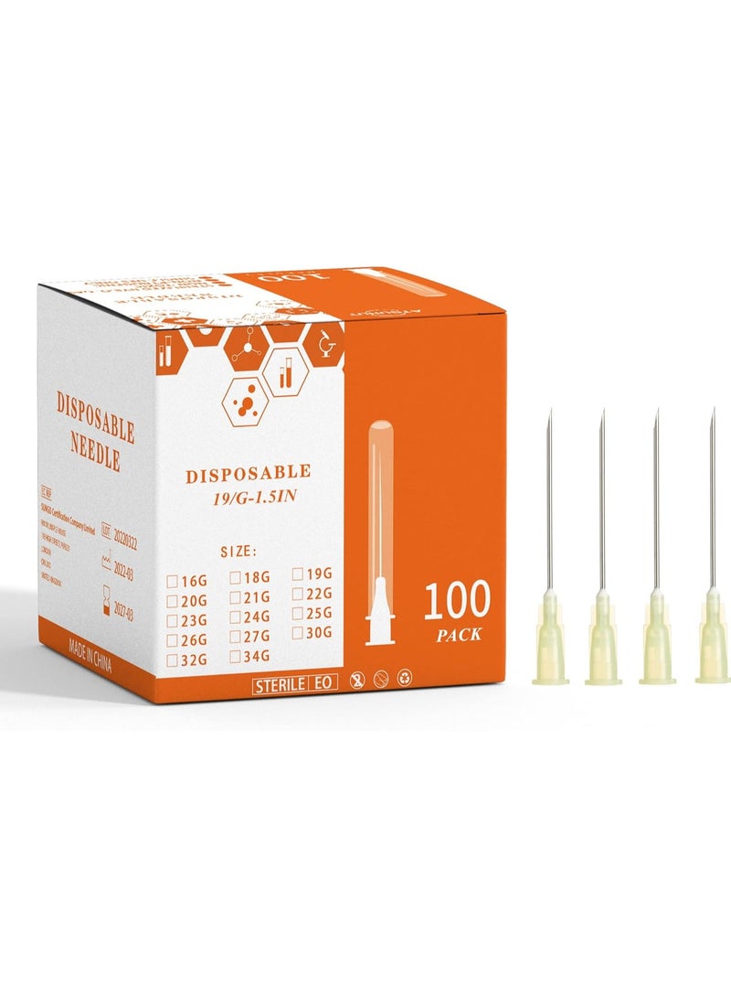 SKYLINE Sterile Disposable Needles 19 G 1Inches 100PCS - Image 1