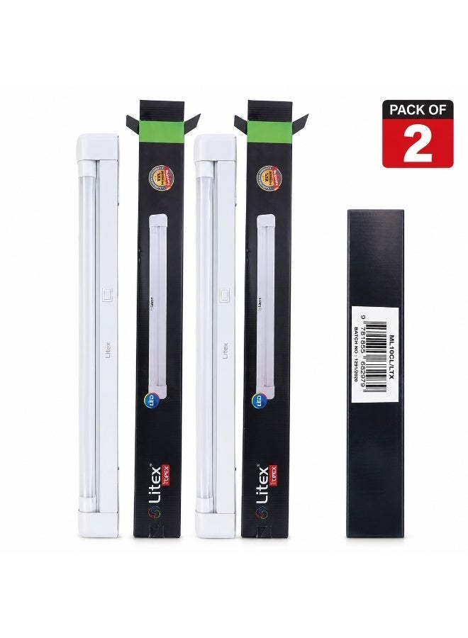 Litex Pack of 2 Mirror Light with Prismatic Diffuser 1xT8 60cm 10W - Image 2