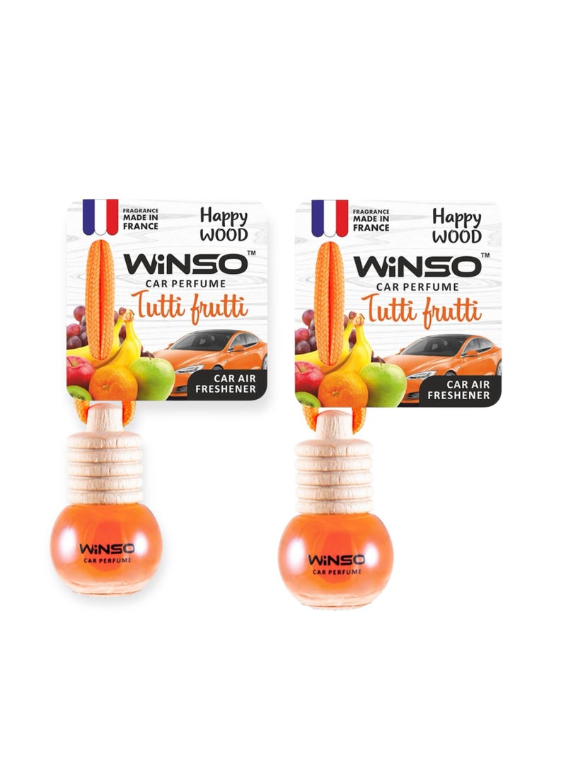 وينسو معطر جو فاخر – Happy Wood Tutti Frutti a Fragrance برائحة غريبة وساحرة. العطر مصنوع في فرنسا C160 (عبوة من قطعتين) - Image 1