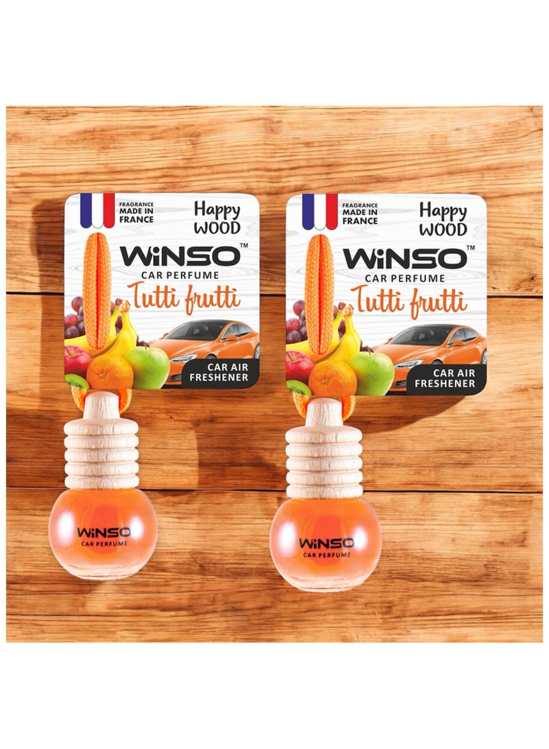 وينسو معطر جو فاخر – Happy Wood Tutti Frutti a Fragrance برائحة غريبة وساحرة. العطر مصنوع في فرنسا C160 (عبوة من قطعتين) - Image 2