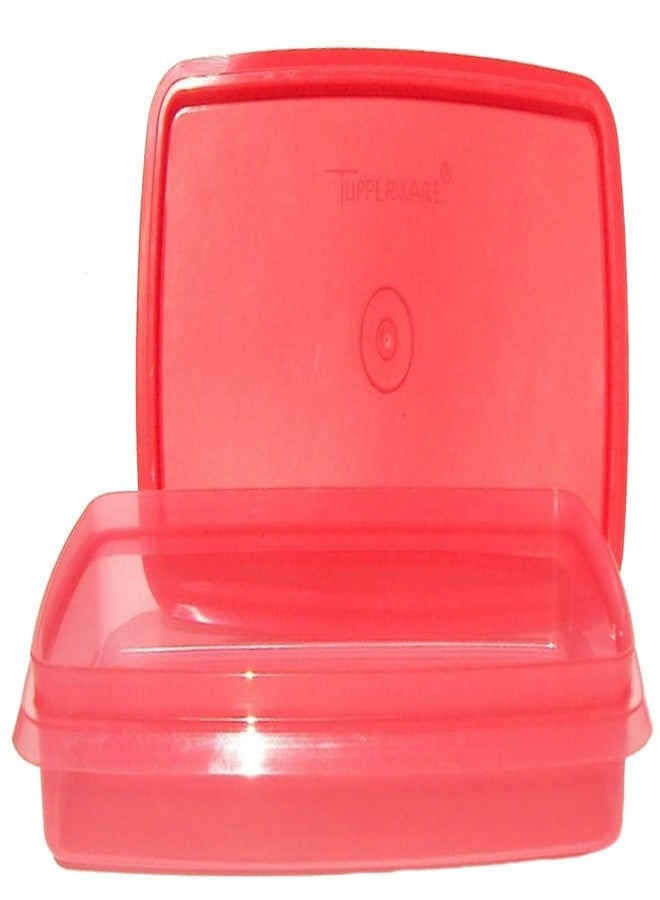 Tupperware Deli Meat or Cheese Keeper Slim Line 9 x 5 Inch Container in Strawberry Red - Image 2