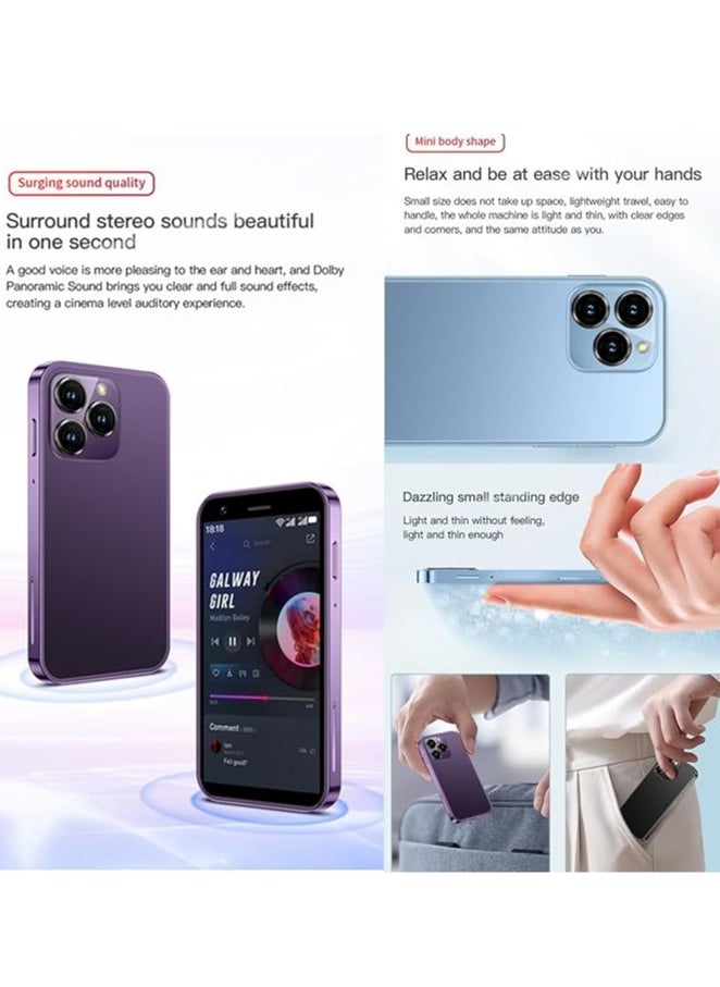 سويس هاتف ذكي صغير SOYES XS16 Mini 4G LTE بذاكرة وصول عشوائي 3 جيجابايت وذاكرة قراءة فقط 64 جيجابايت ونظام تشغيل أندرويد 10.0 وشاشة 3 بوصات وكاميرا 5 ميجابكسل وشريحة اتصال مزدوجة مع متجر Play وواتس اب - اسود  - Image 2