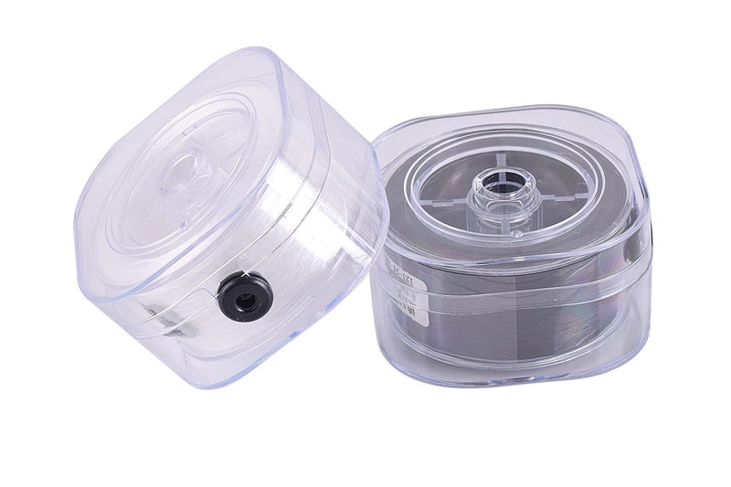 KONMAY 2 Rolls 0.8mm Flat Stretchy Bracelet Strings with Organizing Case, 180 Yards Black and White Crystal Elastic Thread Cord for Jewelry Bracelets Making and Beading - Image 3