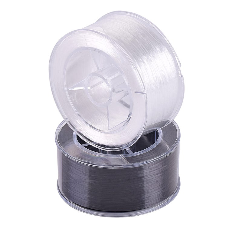 KONMAY 2 Rolls 0.8mm Flat Stretchy Bracelet Strings with Organizing Case, 180 Yards Black and White Crystal Elastic Thread Cord for Jewelry Bracelets Making and Beading - Image 2