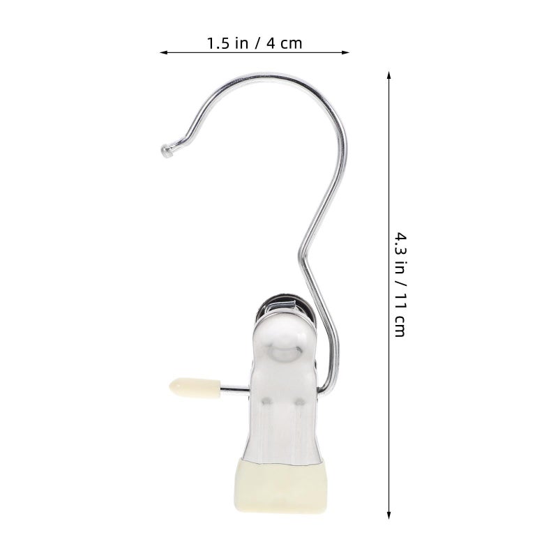 Stainless Steel Pants Hangers with PVC Soft Head Clips Non Marking Closet Storage - Image 3
