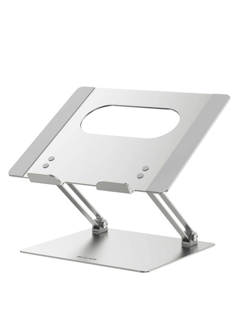 B-Zen LS10 Adjustable Ergonomic Aluminum Laptop Stand Notebook and Computer Lifter Compatible with Air, Pro, Dell Watch and Lenovo Laptops Size 25 36cm Aluminum Basen  - Image 1