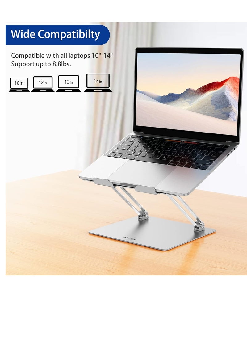 B-Zen LS10 Adjustable Ergonomic Aluminum Laptop Stand Notebook and Computer Lifter Compatible with Air, Pro, Dell Watch and Lenovo Laptops Size 25 36cm Aluminum Basen  - Image 4