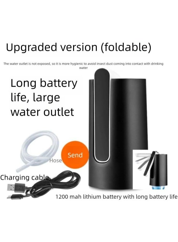 LIVVY Automatic Electric Water Dispenser Pump, USB Rechargeable Drinking Water Pump for 2–5 Gallon Bottles, Portable Water Bottle Pump for Home, Office, Camping – Black - Image 5
